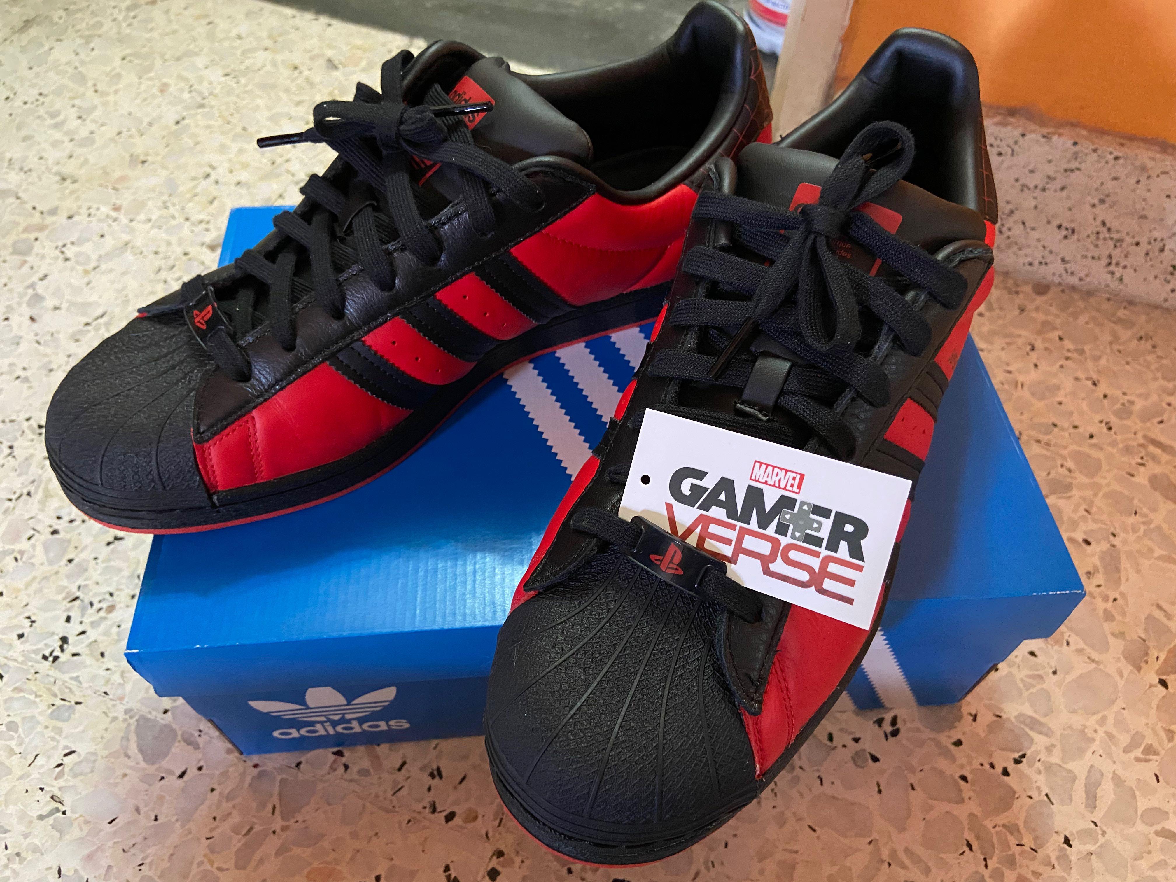 PLAYSTATION MILES MORALES ADIDAS SUPERSTAR Men s Fashion Footwear Sneakers on Carousell