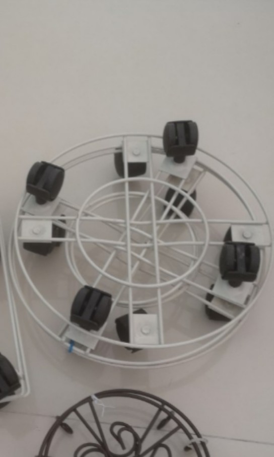 rolling pot tray wheels circle. plant rack holder. gardening tool ...