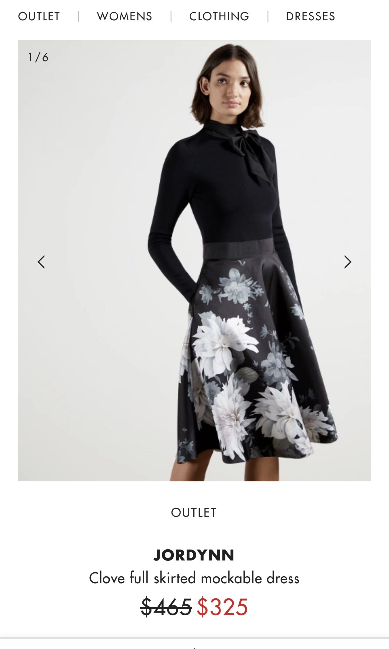 RTP $499 BNWT Ted Baker Jordynn Clove Full Skirted Mockable Dress, Women's  Fashion, Dresses u0026 Sets, Dresses on Carousell