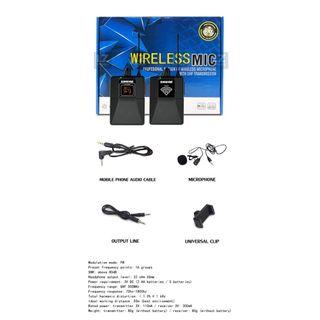RUSH SALE!!! Wireless Lavaliere Microphone (Very Good for Vlogging and Interviews)
