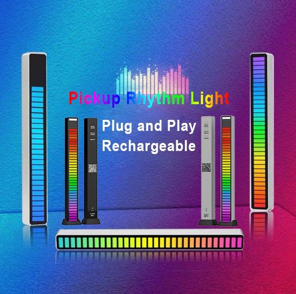 32 LED RGB Auto Sound Control Light Voice Activated Pickup Music Rhythm  Light de