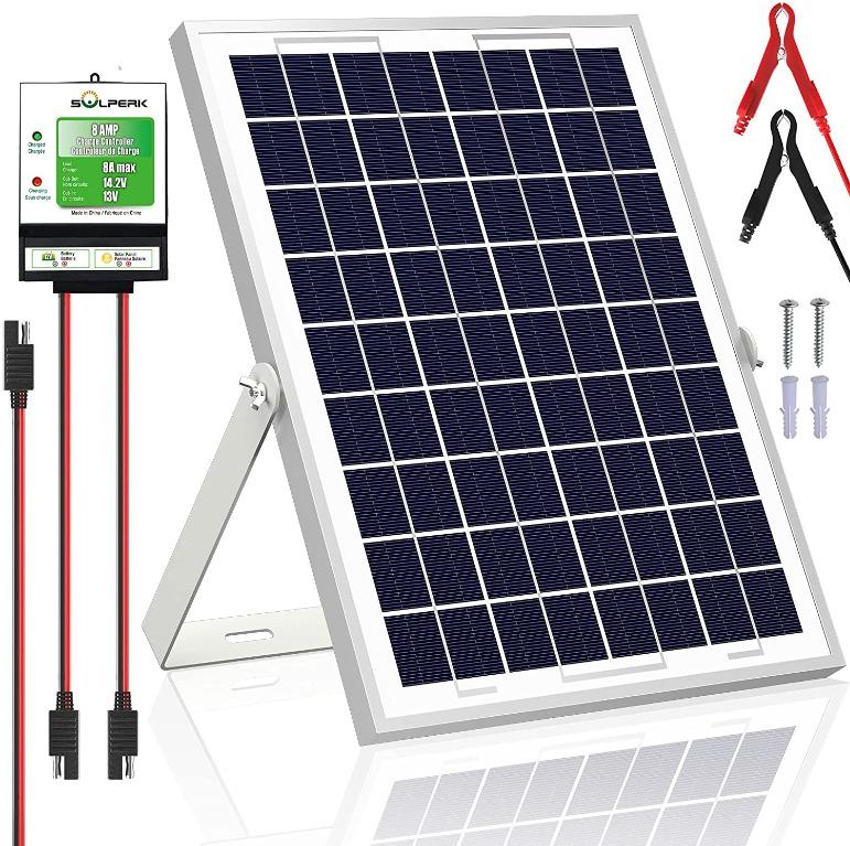 10W 12V Camping Solar Panel Cell Module+4m Cable Battery Charger For RV Car Boat 