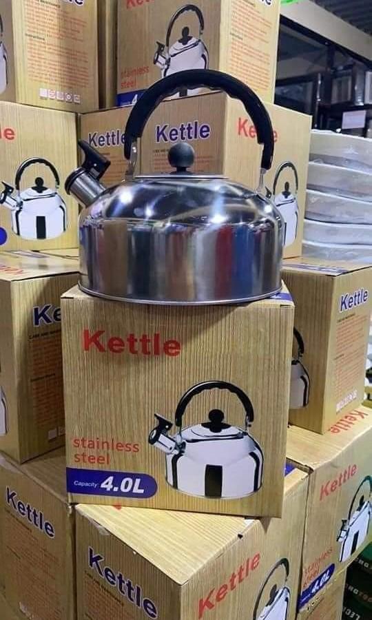 Stainless Steel Kettle 3Liters (Category: Kettles & Airpots) located in Manila. Submitted by lin.18 (Listing ID 1116104266, Image 1). Description: Stainless Steel Kettle 4Liters.