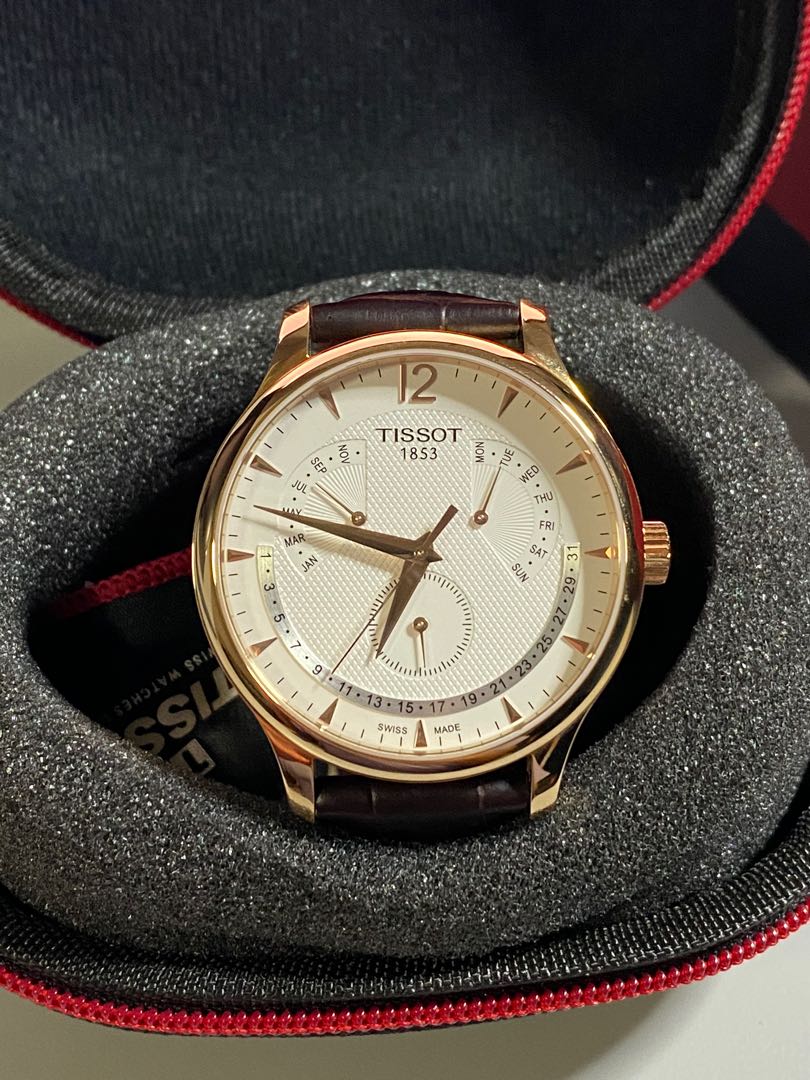 TISSOT Men s Watch Tradition Perpetual Calendar Brown