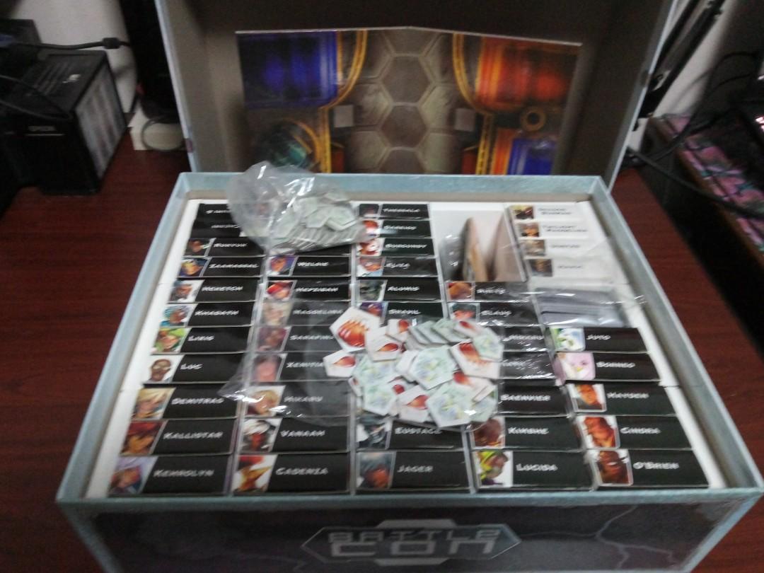 Whole BattleCON Series + Big Boxes (Category: PlayStation) located in Paranaque City. Submitted by jan_marcelo (Listing ID 1116127045, Image 2). Description: Contains everything in the series (Devastation, War, Fate, Trials, and Wanderers) in two big boxes (and everything you would get from backing Continue PLUS on Kickstarter: https://www.kickstarter.com/projects/level99games/battlecon-unleashed-the-ultimate-battlecon-edition/description) RFS: N