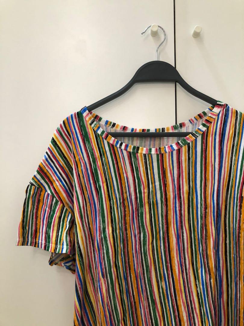 Zara Colorful Shirt, Fesyen Wanita 