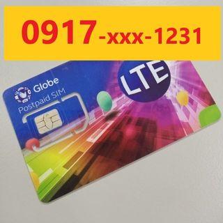 0917 Globe Prepaid rare sim (used)