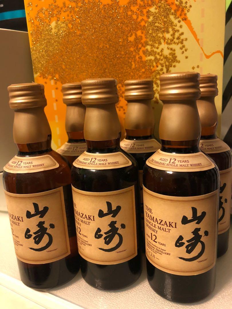 山崎12年威士忌酒版50ml共6枝(不散賣）, 嘢食& 嘢飲, 酒精飲料- Carousell