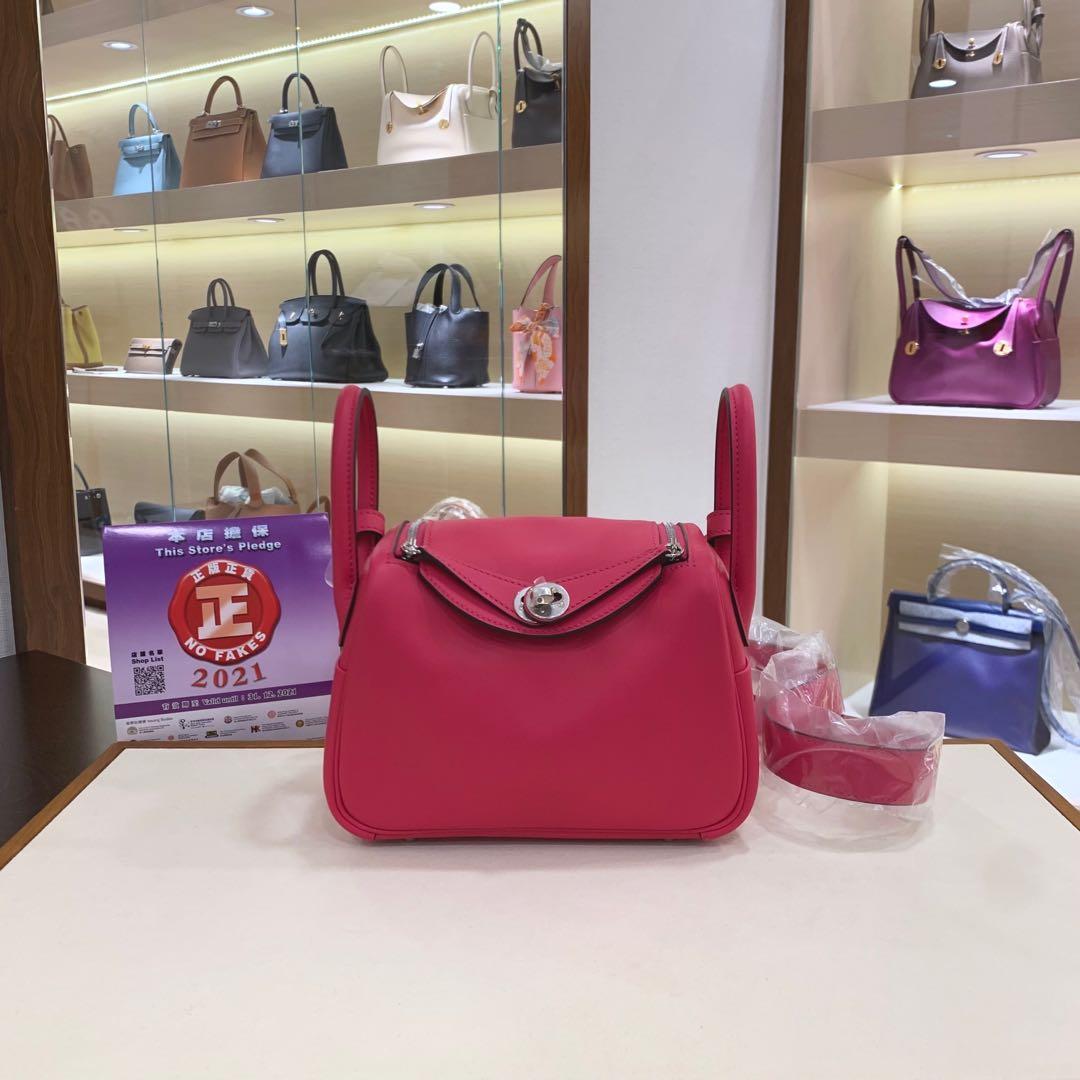 Hermes Swift Mini Lindy Rose Mexico Rouge Piment