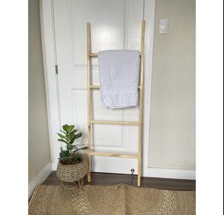 Aesthetic Nordic Towel Ladder/ Rack/ Hanger, Multi-purpose Decorative Ladder Wooden Timber/Pin