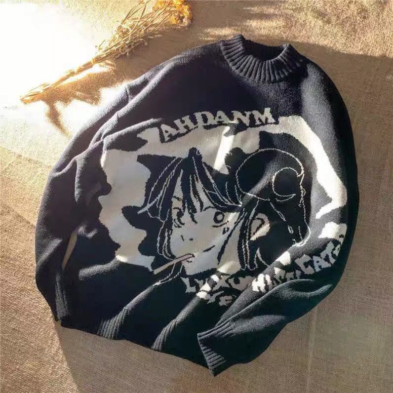 Anime clearance face sweater
