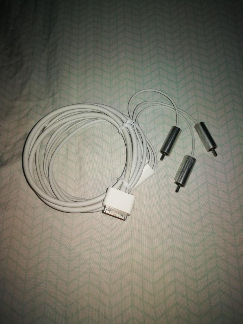 Apple Component AV Cable (Category: Portable Audio Accessories) located in Davao. Submitted by rednaxela44 (Listing ID 1116345441, Image 3). Description: Brand New but No Box. Original bought from Apple Shop Australia. The Apple MB128LL/B Component AV Cable allows to easily connecting your iPod or iPhone to the component video inputs on a TV. The cable also features audio and USB connectors and a USB Power Adapter is included in the box. You can 