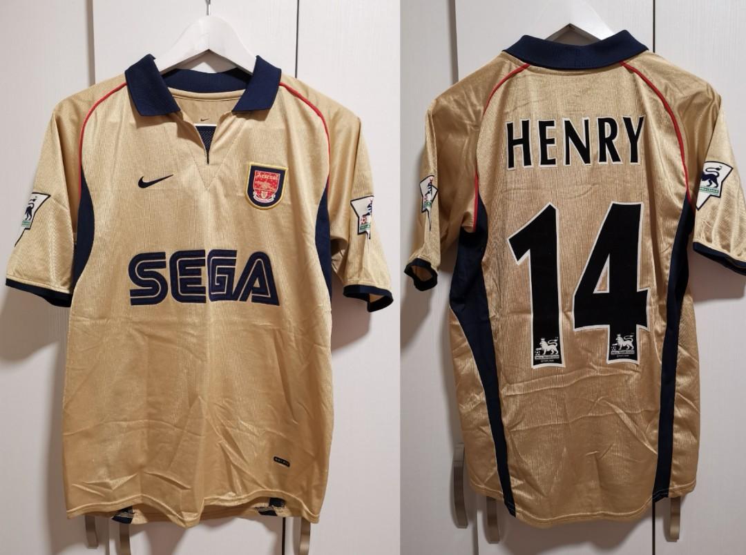 Arsenal gold sega shirt top