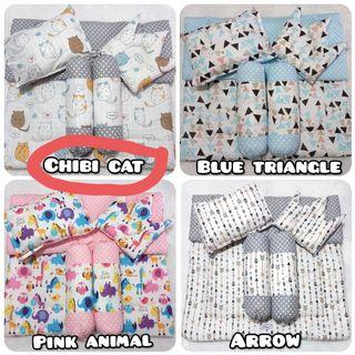 Bedcover set bayi motif chibi cat