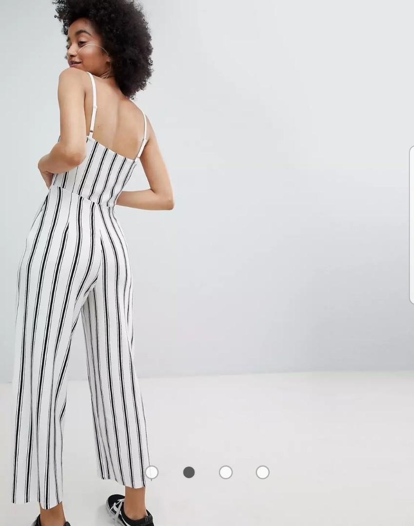 Bershka jumpsuit striped store