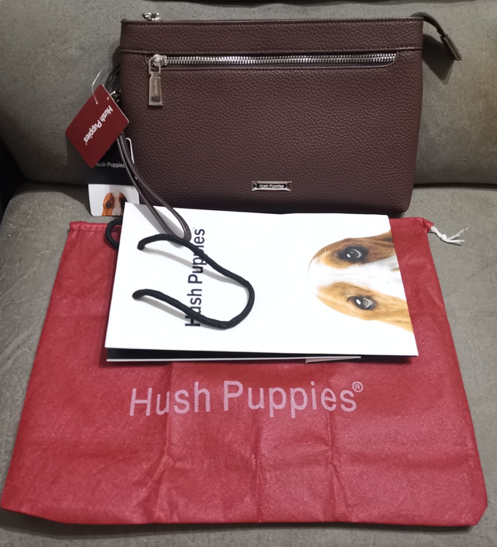 Brand New Authentic Hush Puppies Leather Clutch Bag, Men's Fashion