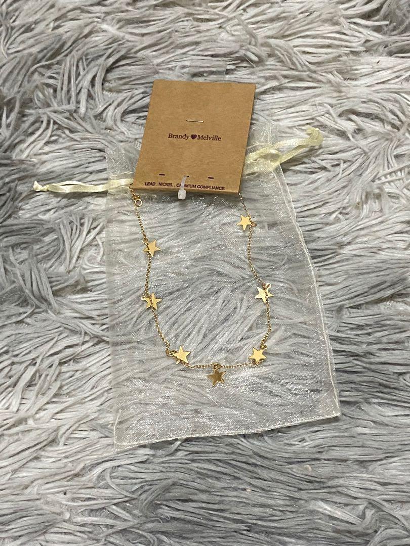 Brandy melville gold clearance stars charm necklace