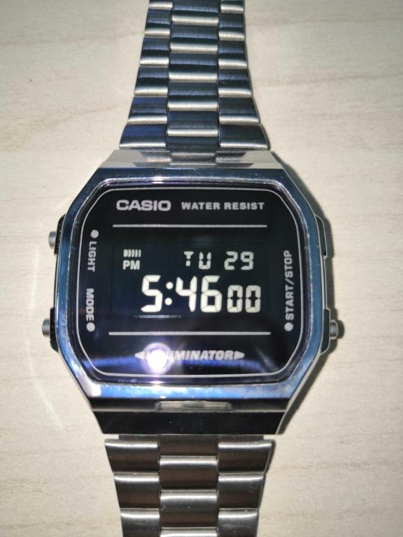 Casio a168w black mirror new arrivals