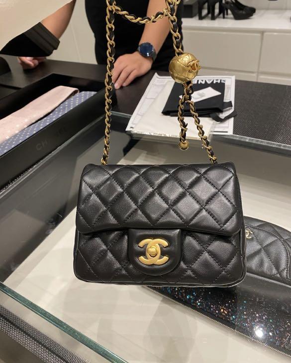 Chanel mini square pearl crush, Women's Fashion, Bags & Wallets, Cross-body  Bags on Carousell