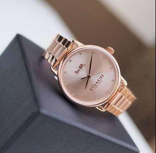 Coach手錶玫瑰金36mm 免運 名牌精品 精品手錶在旋轉拍賣