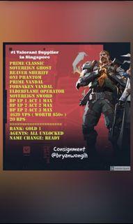 Code: GLOW23 Valorant Account