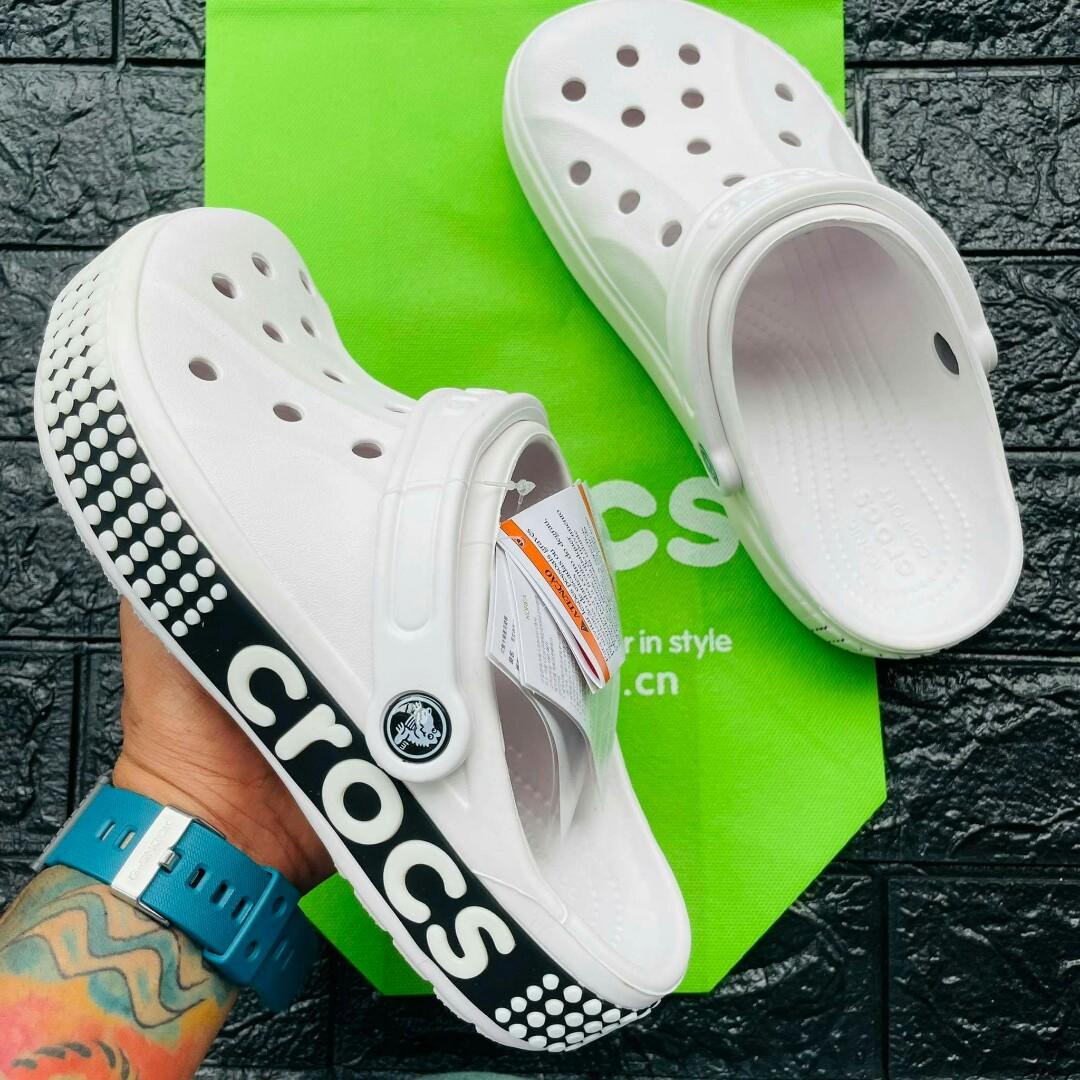 Crocs Logo Motion, Men's Fashion, Footwear, Slippers & Slides on Carousell