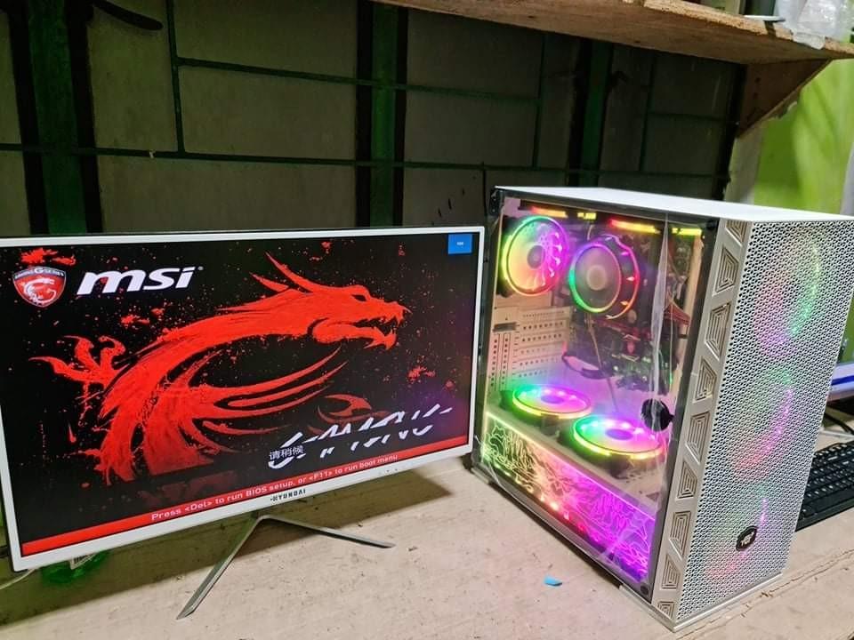 Desktop Set MSI H110M-Gaming (Category: Desktops) located in San Jose del Monte. Submitted by maysiervo (Listing ID 1116452304, Image 1). Description: Desktop MidGaming Core i5 7500 7th.Gen 16Gb.Ram DuaL-Storage SSD & HDD 24"inch IPS LED Monitor Keyboard Mouse COD and Meet Up Buy Now!!! Mura Lang pm me is the KEY🔑 FULL SPECIFICATIONS Brand/ModeL: MSI H110M-Gaming Condition: (sLightLy Used) CPU PROCESSOR: InteL CORE i5-7500 (7TH.GEN.) Kaby Lake S