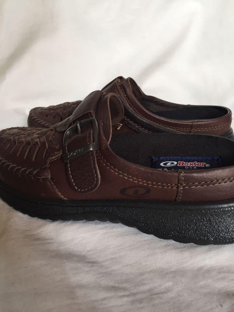 Dexter USA Walkmocs Brown Leather Slip On Mules Comfortable Shoes FLAIR