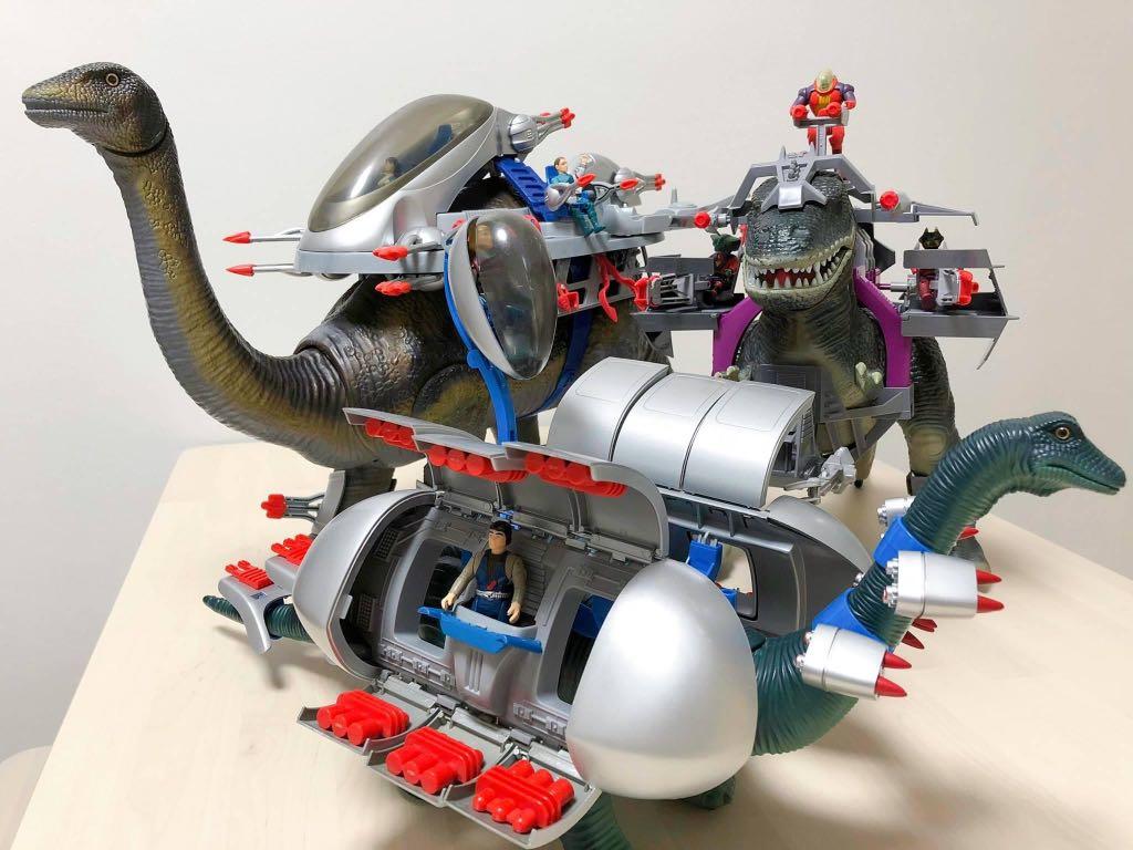 Dino Riders Set of 3 Brontosaurus, TRex, Diplodocus, Hobbies & Toys