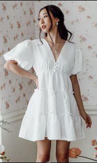 EMILY JAURY X LOVEANDFLAIR Kalini Dress in Broken White