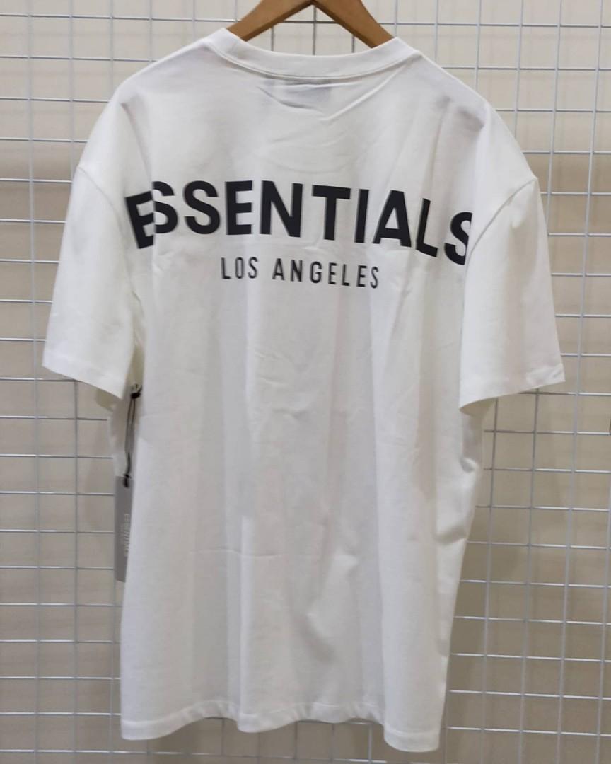 Fear of God ESSENTIALS Los Angeles 3M Boxy Tee White F/W 19