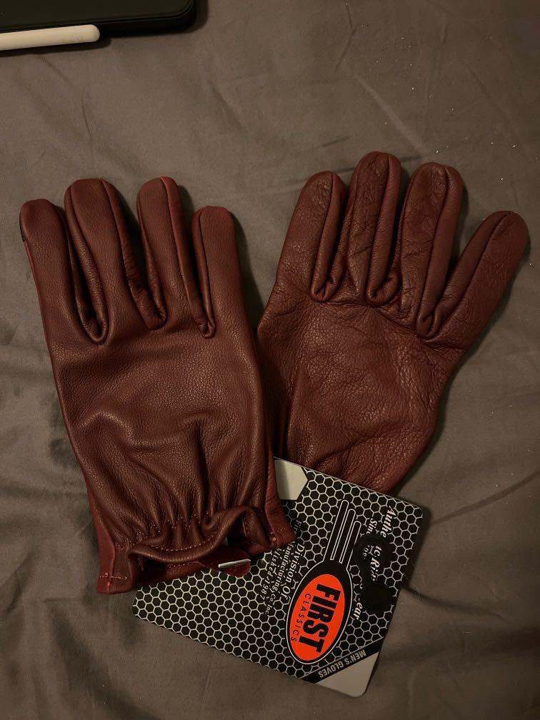 Mens leather biker gloves hot sale