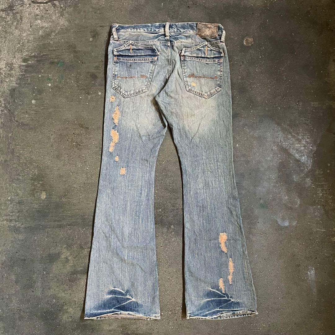 low waist flared jeans by goa (Category: Jeans) located in Iloilo. Submitted by luvsracumin (Listing ID 1116309846, Image 3). Description: faded nicely waist 16.5” length 42” knee 7.5” leg opening 10.5”.