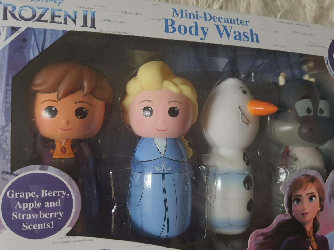 Frozen II Mini-Decanter Body Wash (Category: Baby Toiletries & Grooming) located in Quezon City. Submitted by affordable.stuff.for.sale (Listing ID 1116270429, Image 2). Description: Frozen II Mini-Decanter Body Wash ** Php 1000 per set ** Bought in 🇺🇸 ** Available stocks: 2 ** Includes : - 4 Body wash decanter (collectibles) - Scents : Grape, berry, apple and strawberry 🍓 ** not for children under 3 years #Frozen #Disney #decanters #mini #col