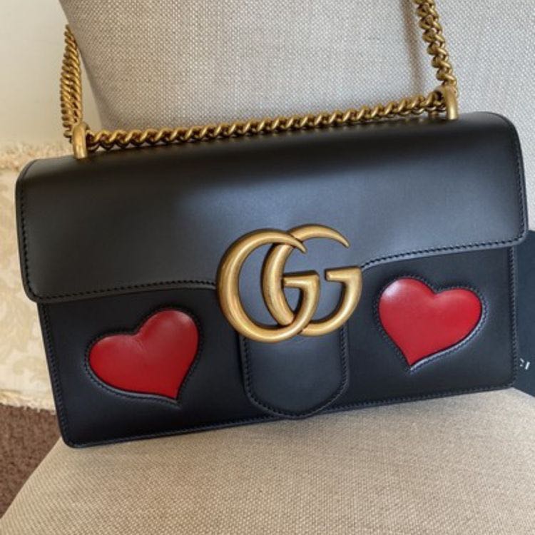 Gucci bag with hearts discount