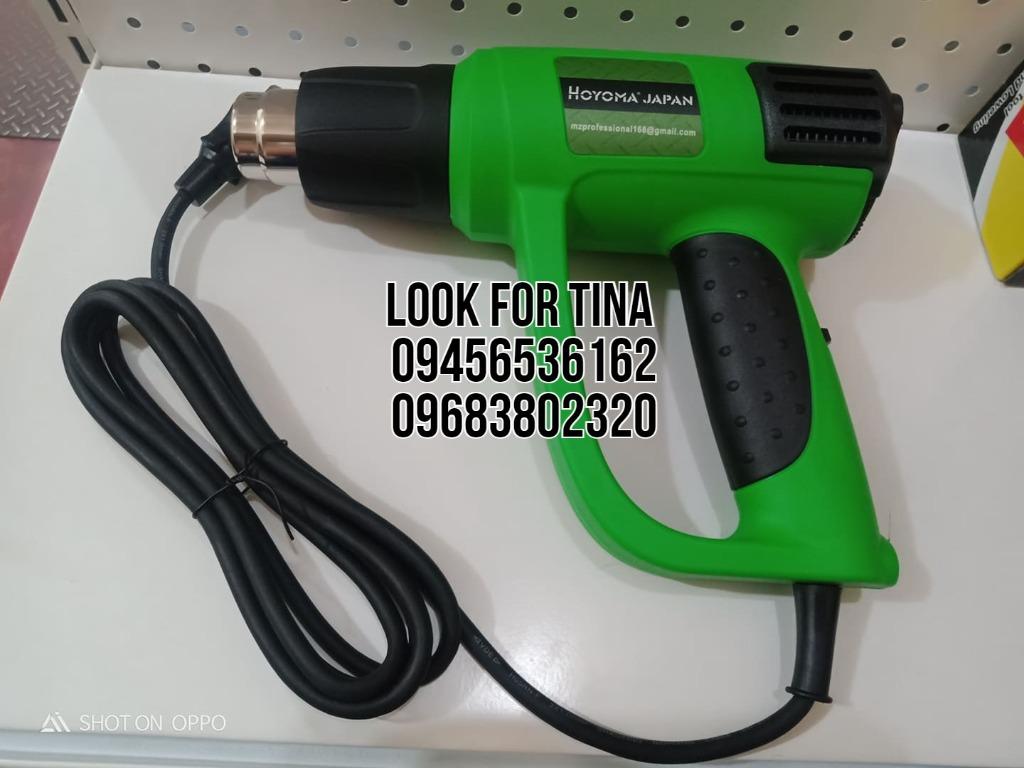 Heat Gun (Category: Construction Tools & Equipment) located in Manila. Submitted by tina.sales (Listing ID 1116334924, Image 1). Description: Heat Gun Brand: Hoyoma PRICE: 1,135.