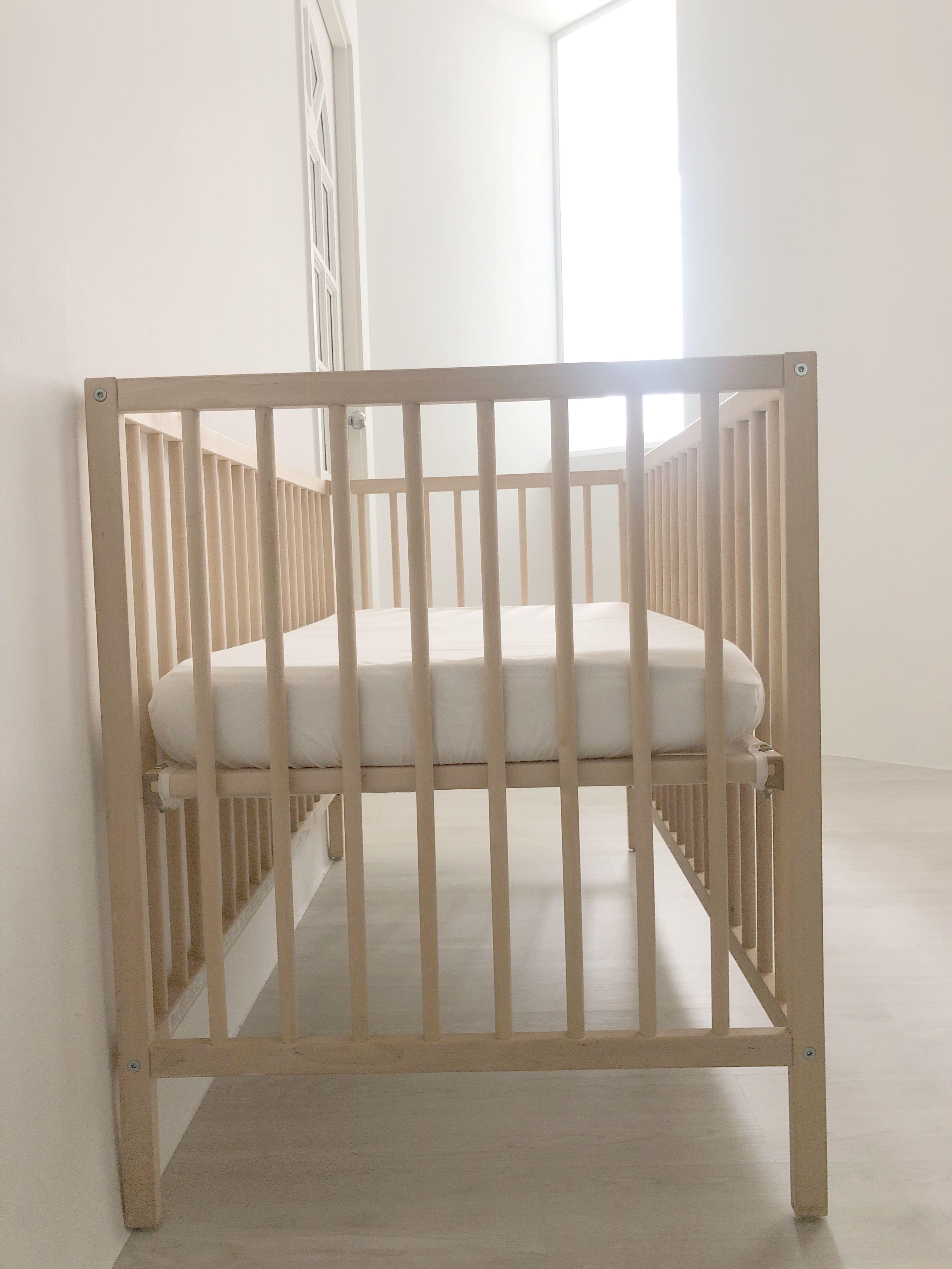 Ikea baby cot and mattress, Babies & Kids, Baby Nursery & Kids Furniture, Cots & Cribs on Carousell