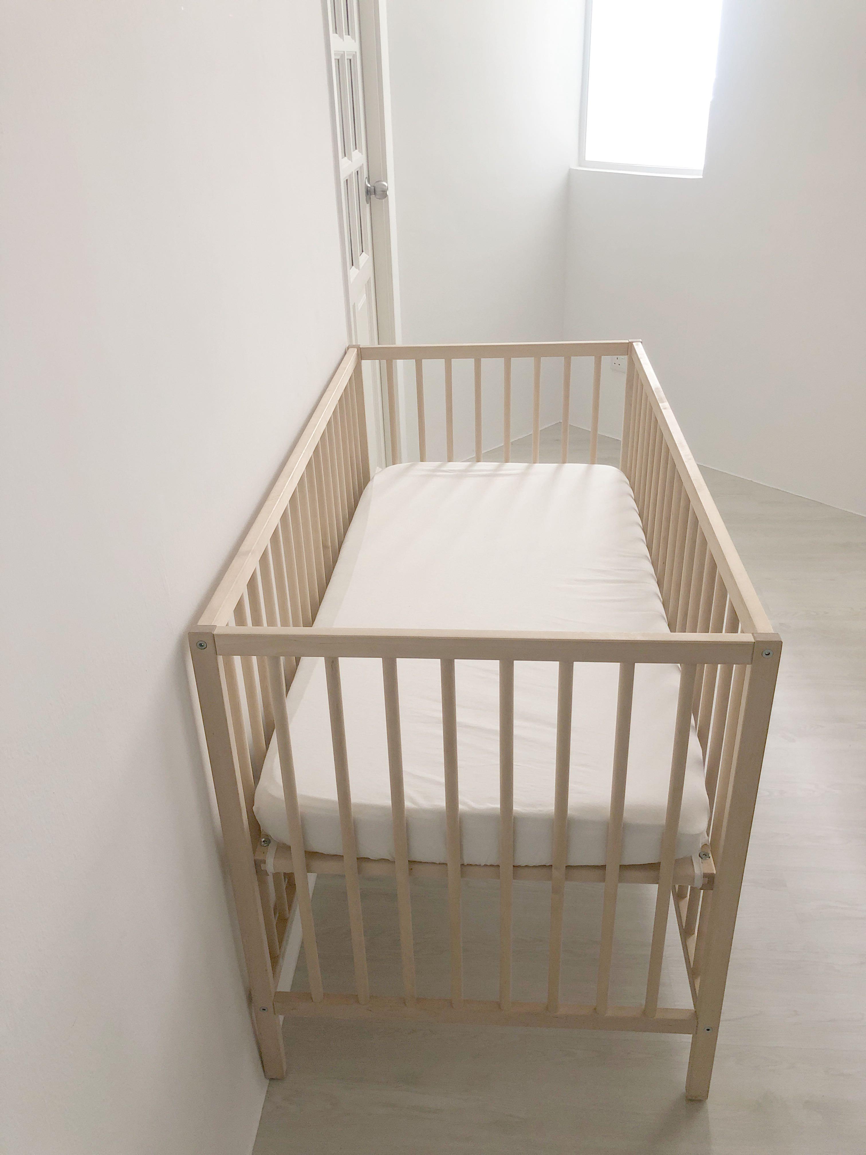 Ikea baby cot and mattress, Babies & Kids, Baby Nursery & Kids Furniture, Cots & Cribs on Carousell