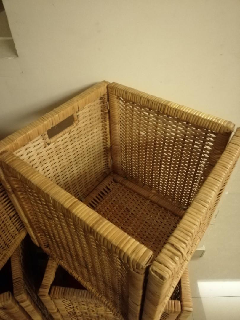 IKEA BRANAS RATTAN BASKET, Furniture & Home Living, Home Improvement