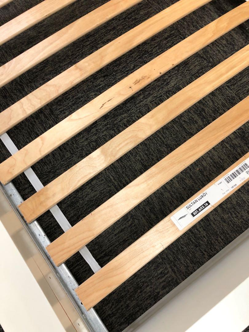Ikea single bed with SULTAN thick mattress, Furniture & Home Living, Furniture, Bed Frames