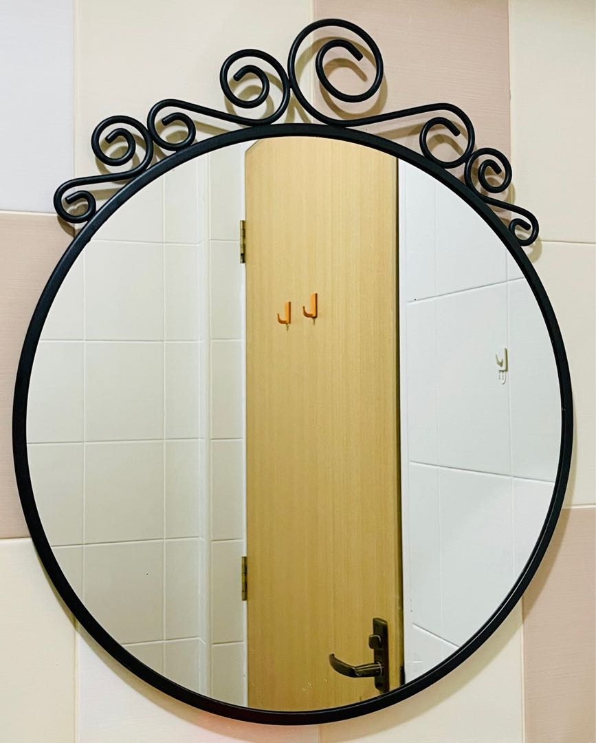 IKEA round wall mirror, Furniture & Home Living, Home Decor, Mirrors on