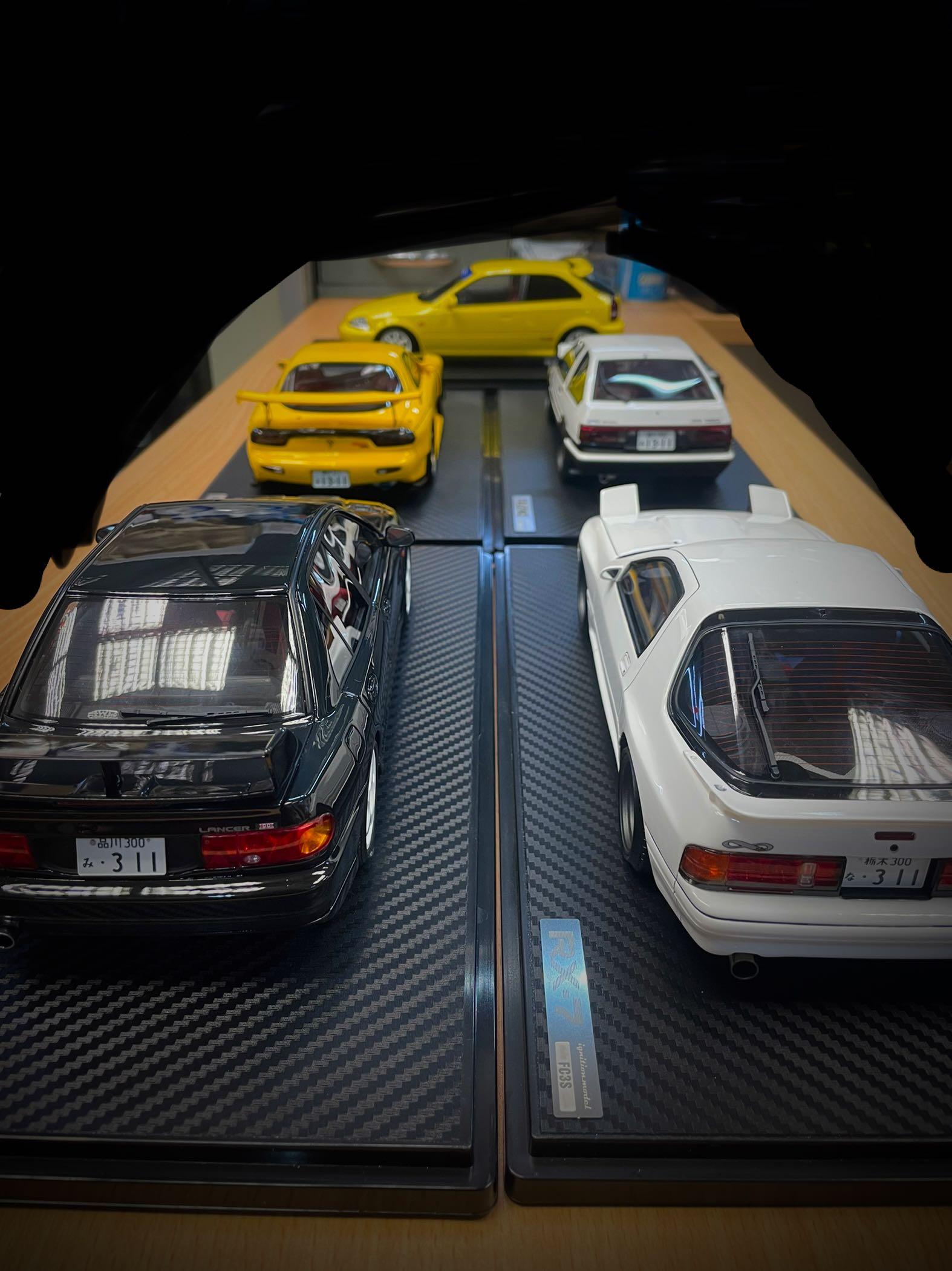 Initial D 1/18 Ignition Model Otto ( Evo 3,Ae86,RX 7 FC,FD,Civic EK9