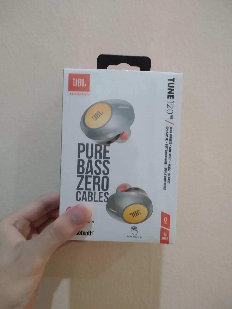 JBL Tune 120 TWS Wireless Earphones Earbuds Yellow Audio