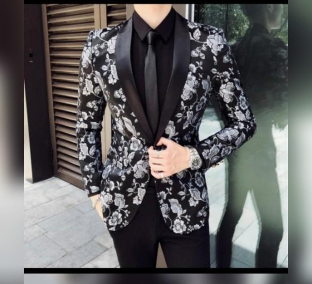 Mens floral blazer jacket outlet