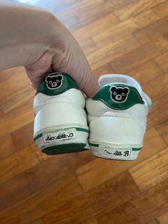 Mikihouse leather shoe +adidas slippers combo