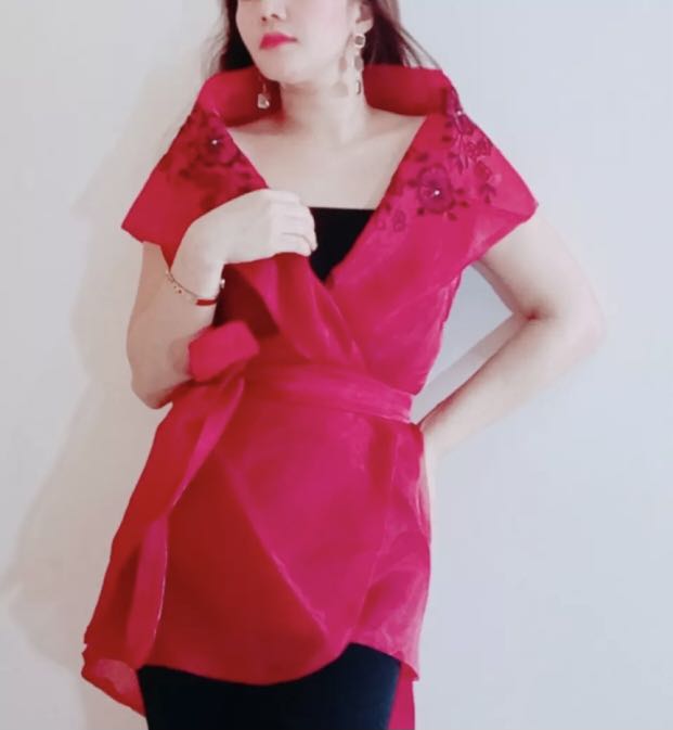 Modern filipiniana alampay hotsell