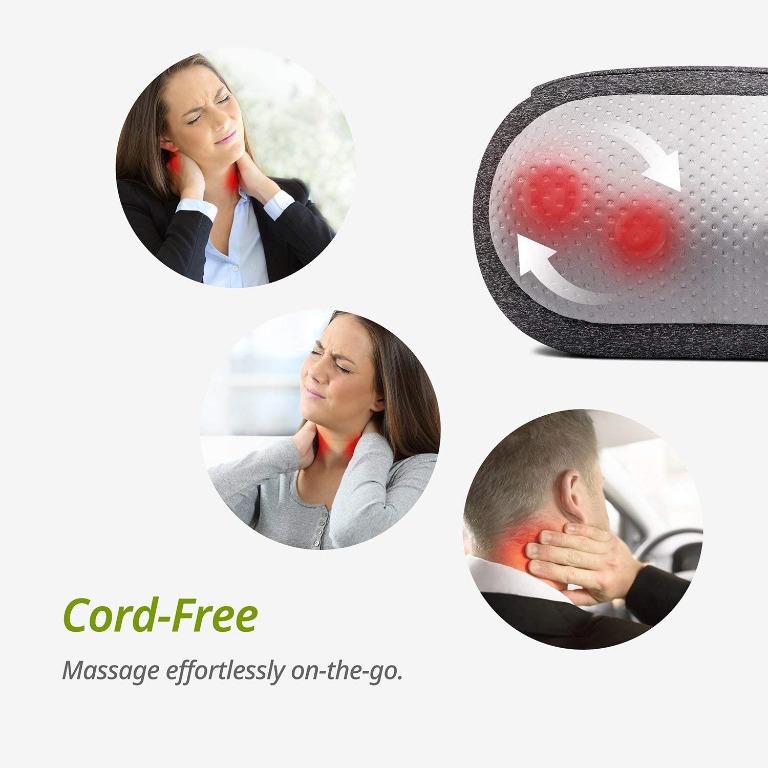 Mynt cordless pillow hot sale massager with heat