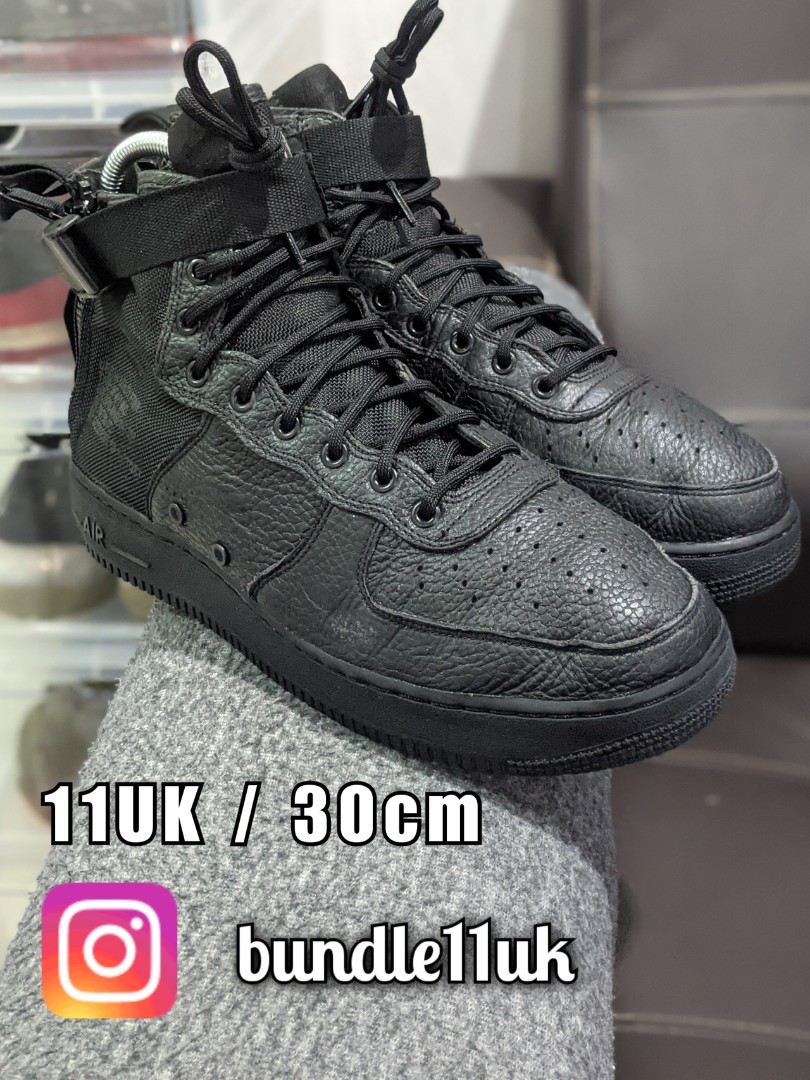Nike sf air force clearance 1 mid triple black