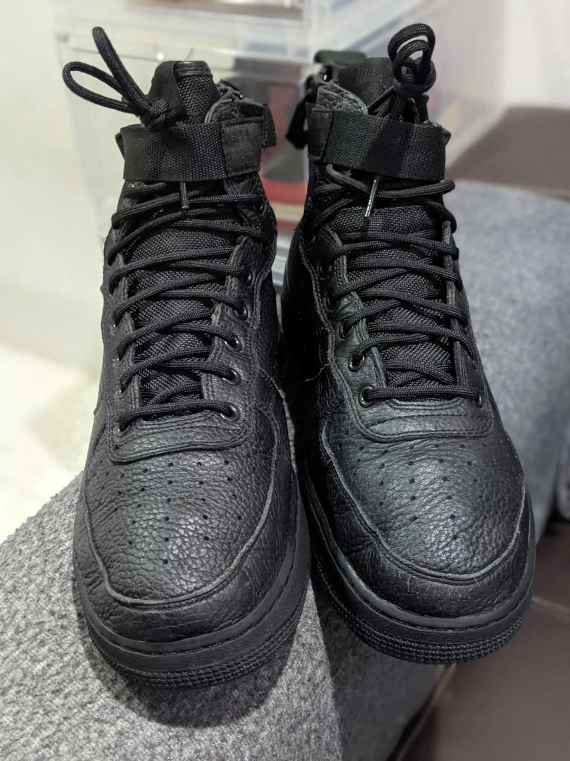 Nike SF Air Force 1 Mid Triple Black 11UK Men s Fashion Footwear