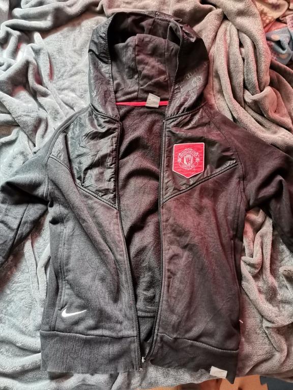 Nike x Manchester United MUFC black zipper hoodie Men s Fashion